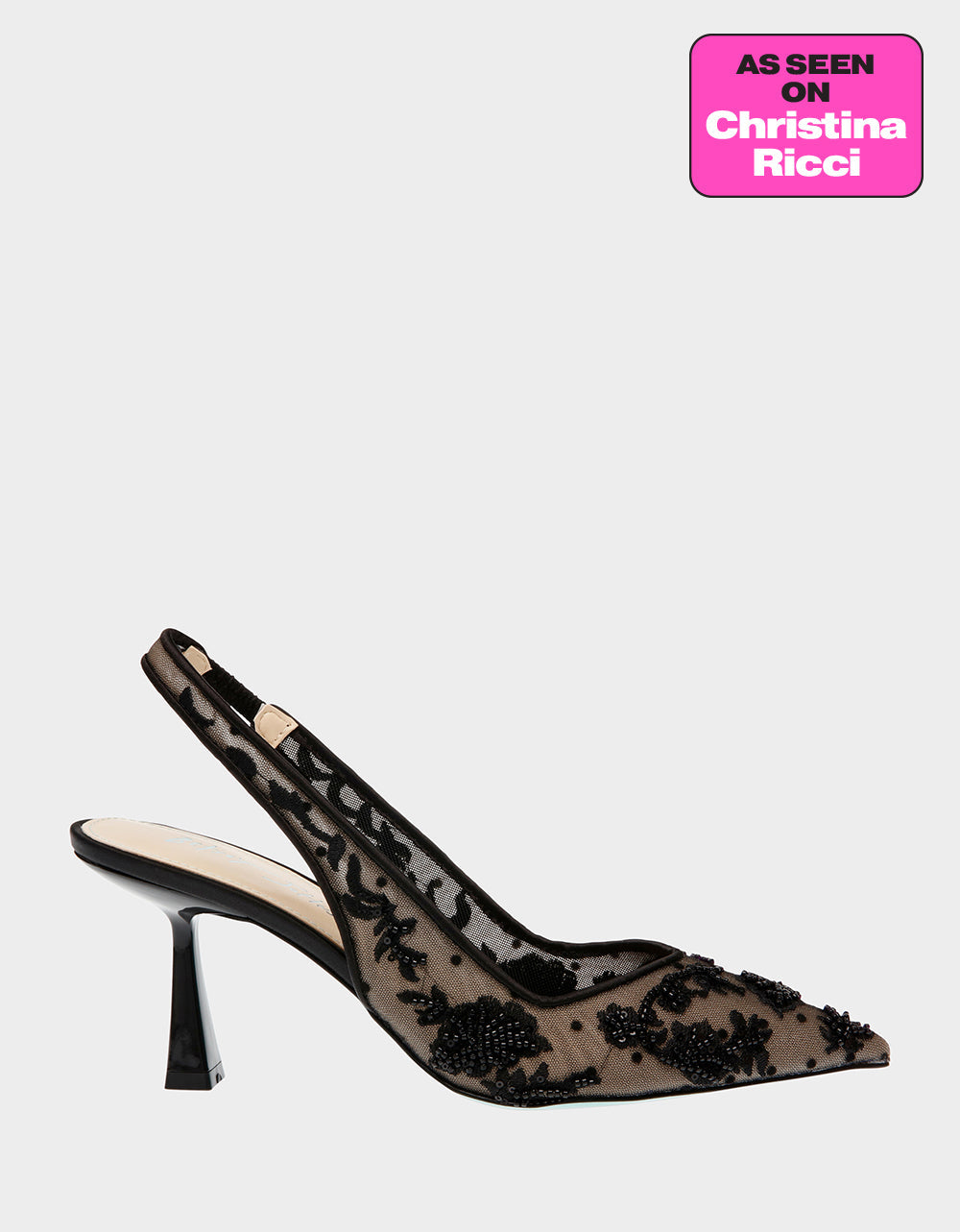 NIKKI BLACK Slingback Heels | Betsey Johnson Top Pick