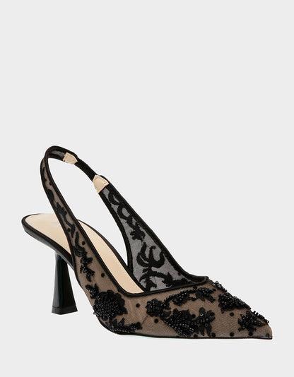 NIKKI BLACK Slingback Heels | Betsey Johnson Top Pick