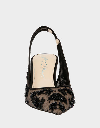 NIKKI BLACK Slingback Heels | Betsey Johnson Top Pick