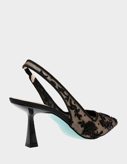 NIKKI BLACK Slingback Heels | Betsey Johnson Top Pick