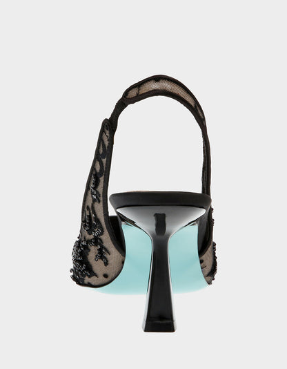 NIKKI BLACK Slingback Heels | Betsey Johnson Top Pick