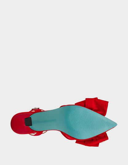 MARK RED Pointed-Toe Mesh Pump Rhinestone Bow Women's Heel | Betsey Johnson Everyday