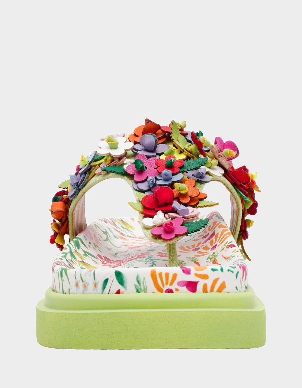 KAMMERON NATURAL FLORAL MULTI Women's Slip-On Footbed Floral Sandal | Betsey Johnson Customer Favorite
