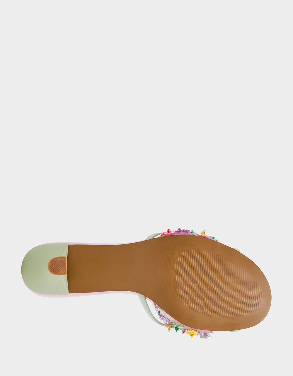 SHIRLEY Pink Multi Women's Kitten Heel Mule Heel | Betsey Johnson New