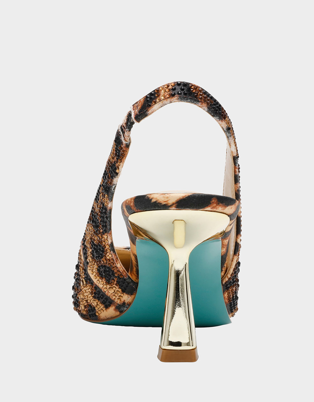CLARK HEELS NUDE LEOPARD Slingback Women's Kitten Heel | Betsey Johnson Essential