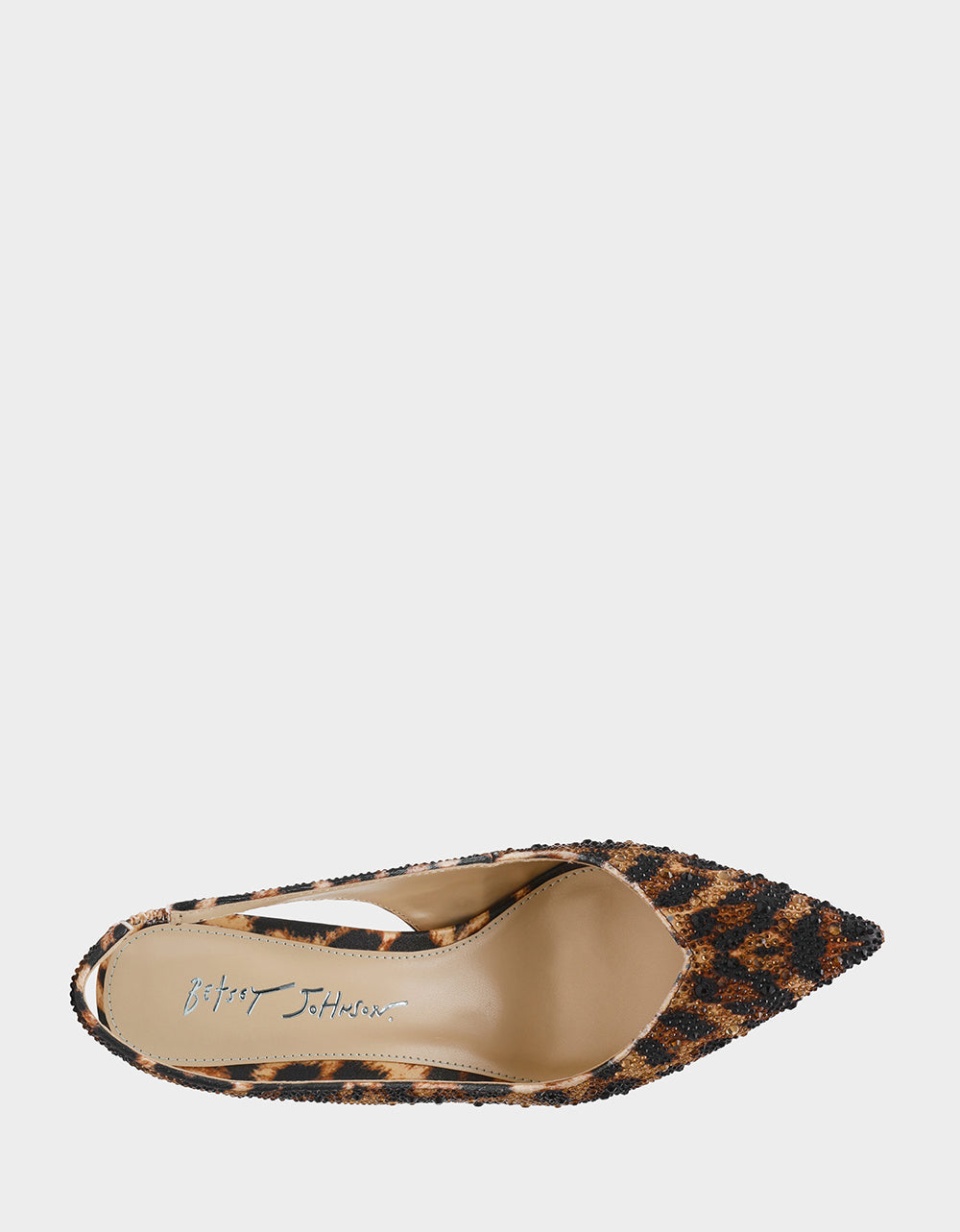 CLARK HEELS NUDE LEOPARD Slingback Women's Kitten Heel | Betsey Johnson Essential