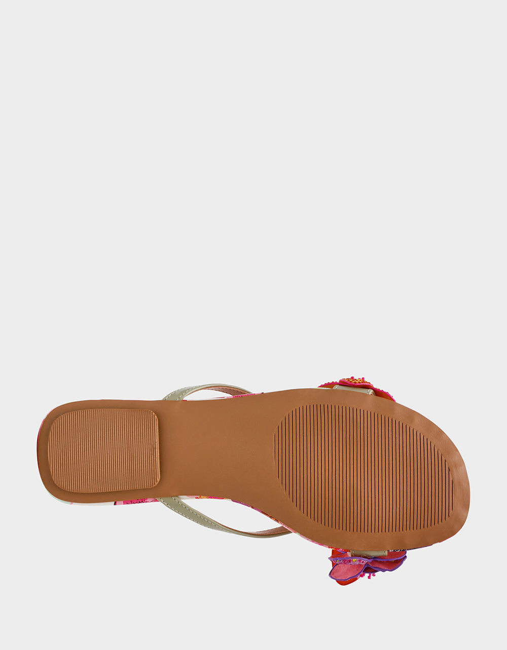 NICOLLE WHITE MULTI Women's Flat Floral Butterfly Slip-On Sandal | Betsey Johnson Trusted