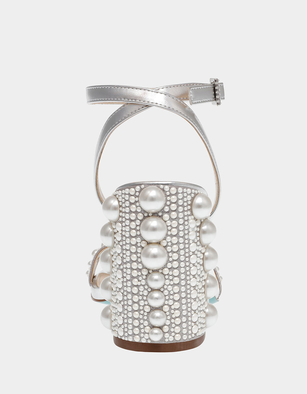 LEXI SILVER PEARL Block Heels | Betsey Johnson Value