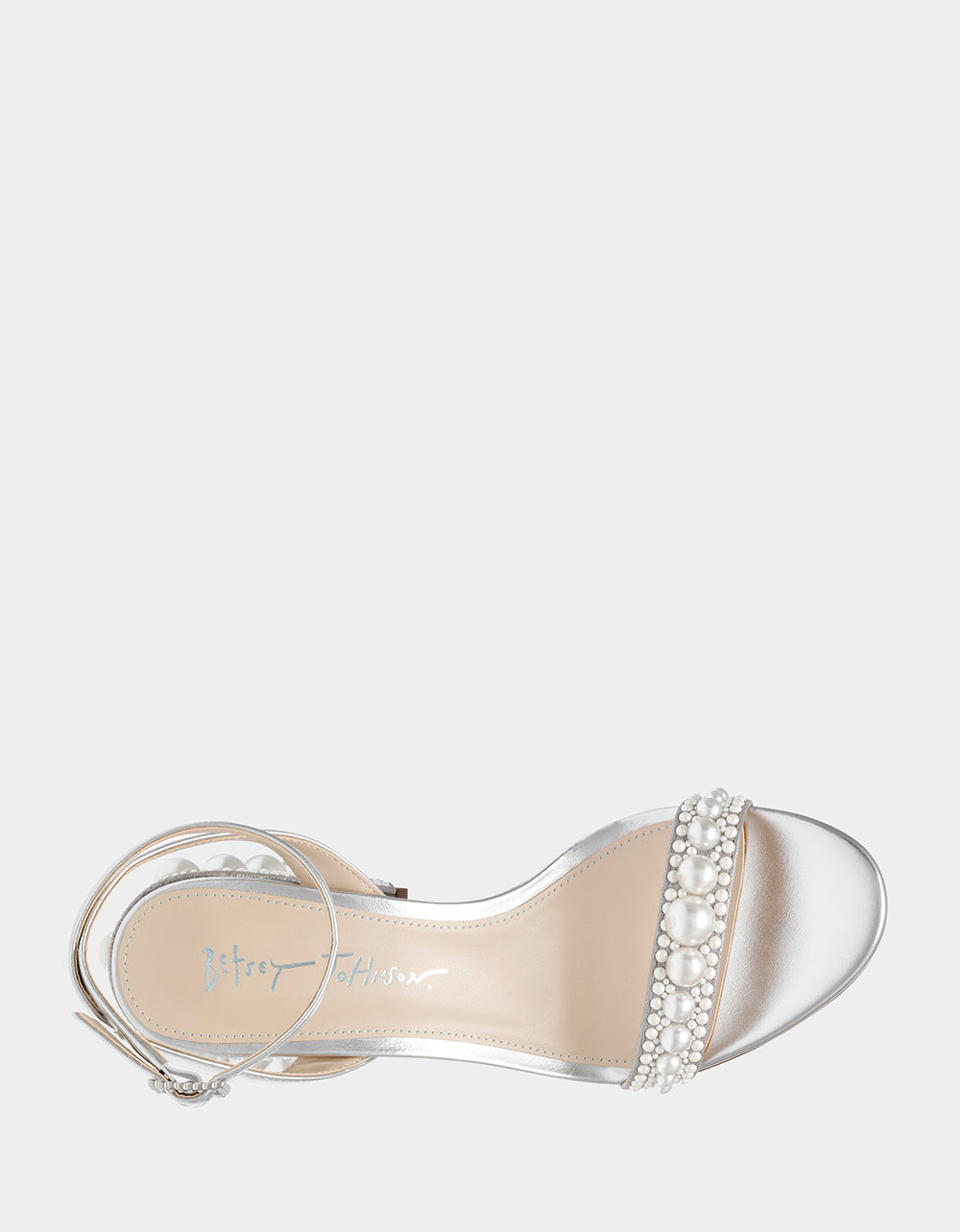 LEXI SILVER PEARL Block Heels | Betsey Johnson Value