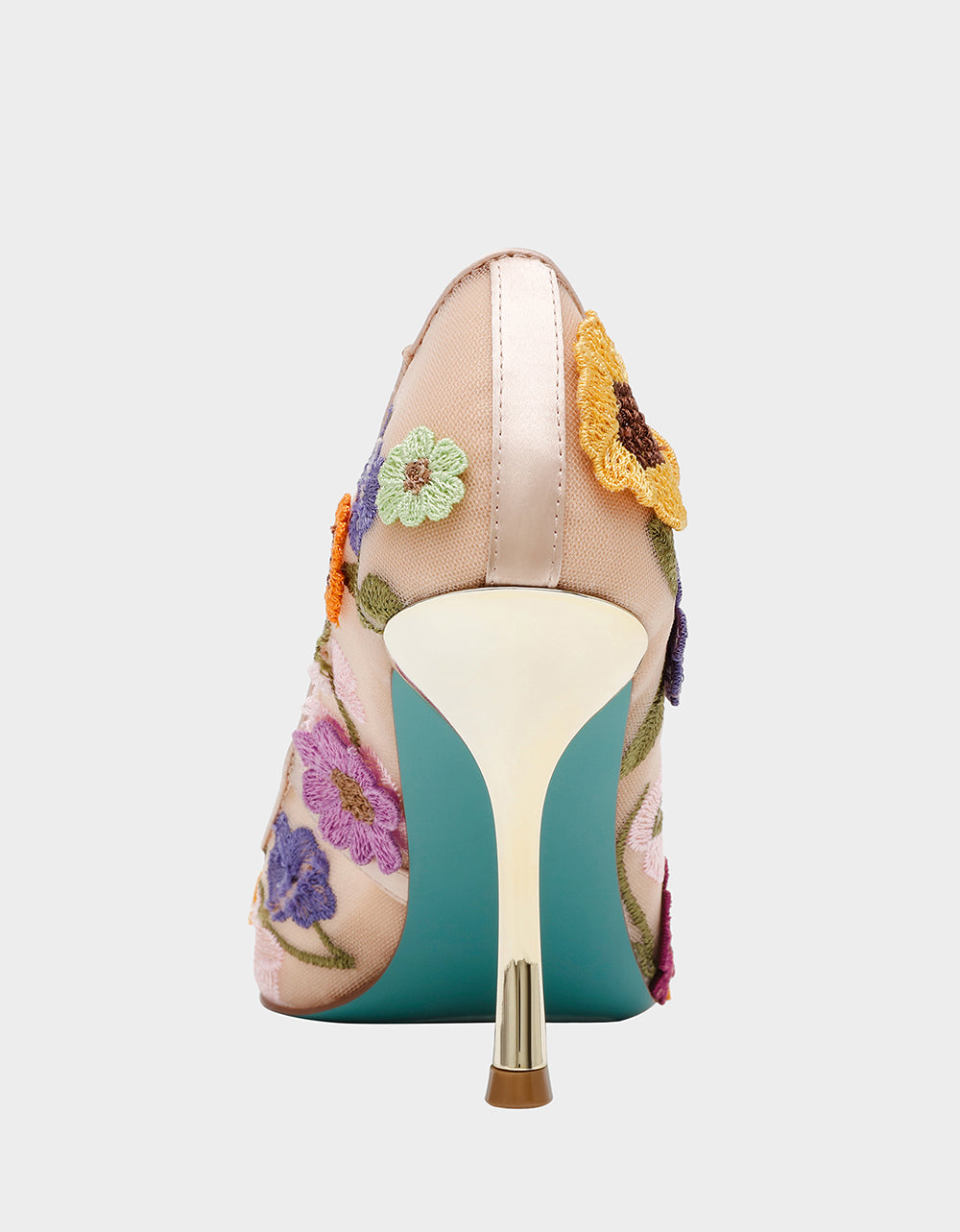AIMEY NUDE FLORAL Pointed-Toe Stiletto Pump Heel | Betsey Johnson Quality