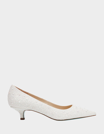 SCOUT PEARL Bridal Kitten Heel | Betsey Johnson Deals