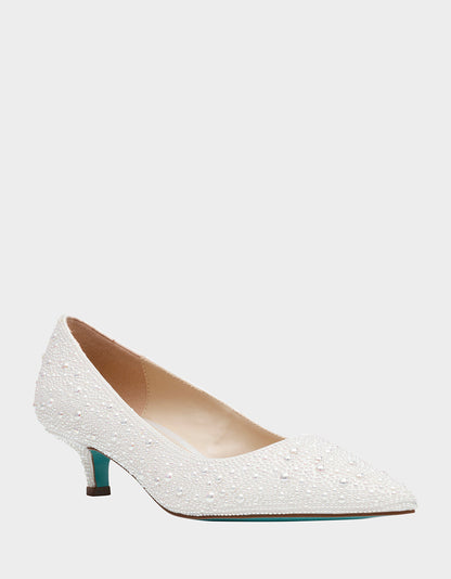 SCOUT PEARL Bridal Kitten Heel | Betsey Johnson Deals