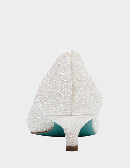 SCOUT PEARL Bridal Kitten Heel | Betsey Johnson Deals