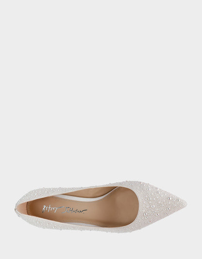 SCOUT PEARL Bridal Kitten Heel | Betsey Johnson Deals