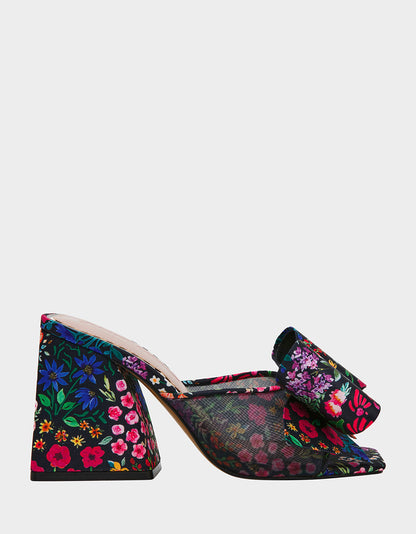 JORDN DITSY FLORAL Square-Toe Mule Block Heel | Betsey Johnson Smart Buy