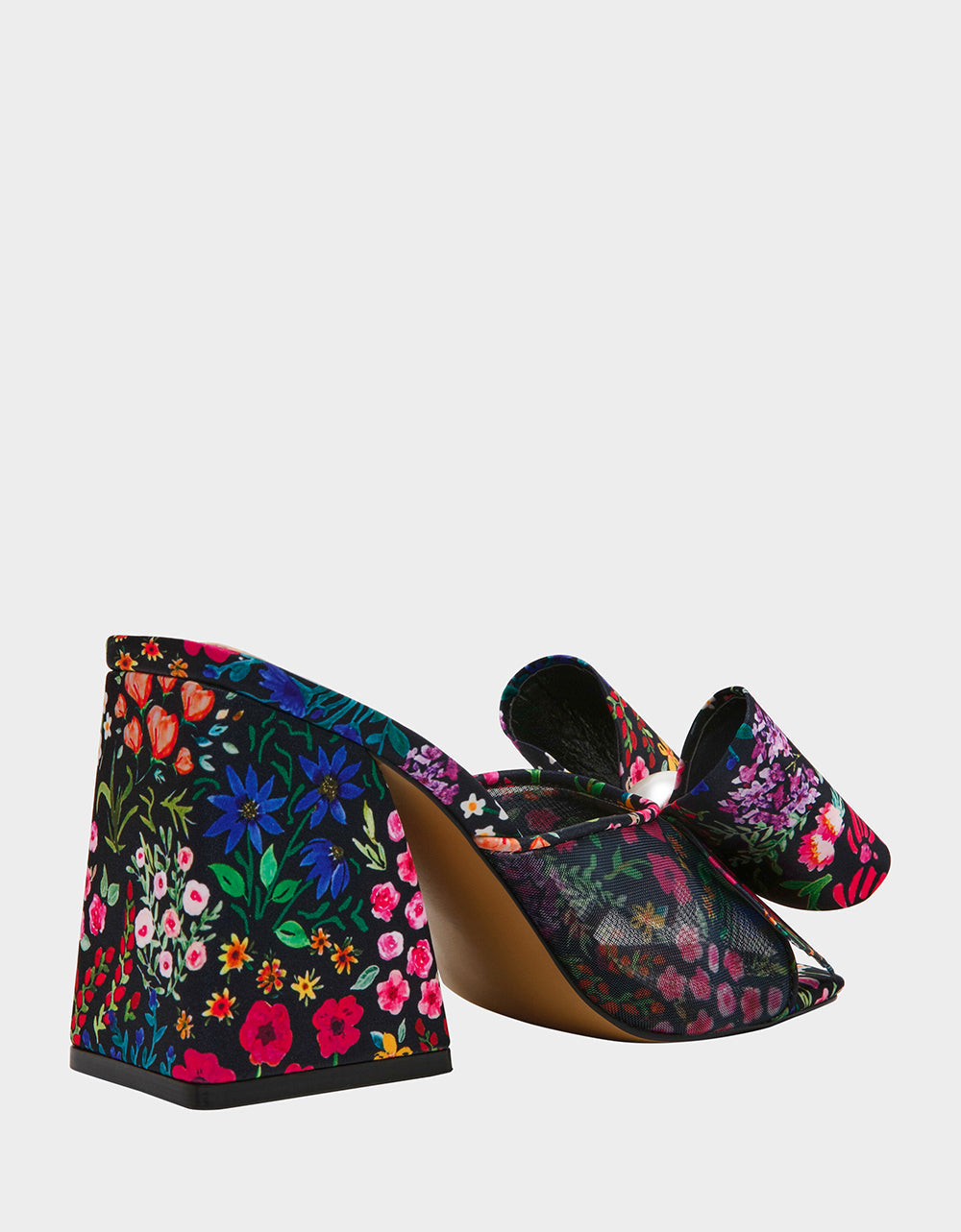 JORDN DITSY FLORAL Square-Toe Mule Block Heel | Betsey Johnson Smart Buy