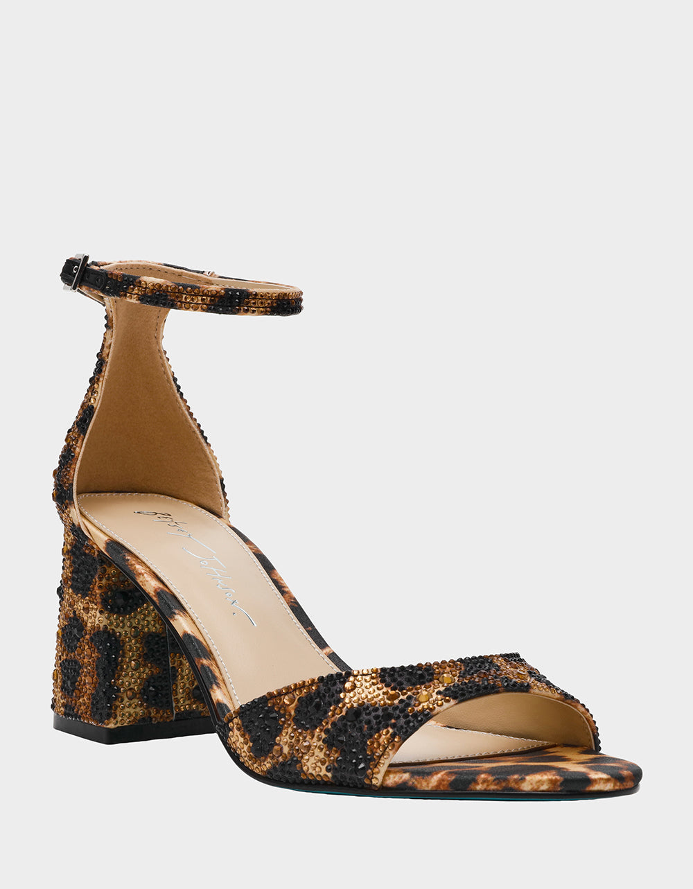 KAMI LEOPARD Block Heel Open Toe Women's Heel | Betsey Johnson Sale