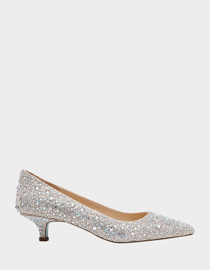 SCOUT RHINESTONE Bridal Kitten Heel | Betsey Johnson Discount