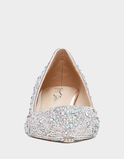 SCOUT RHINESTONE Bridal Kitten Heel | Betsey Johnson Discount