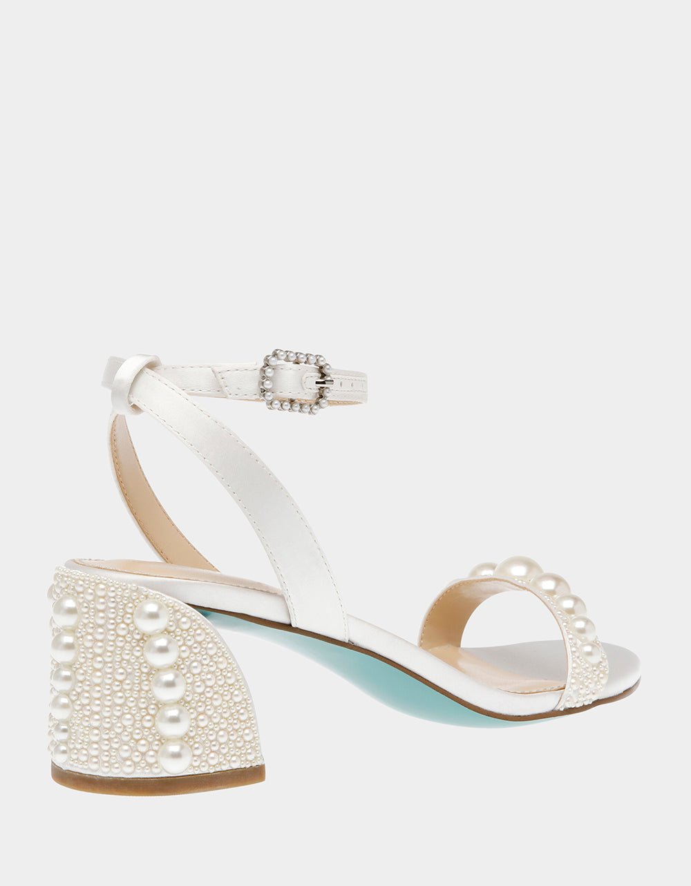 TINA IVORY Pearl Block Heel Sandal | Betsey Johnson Special Offer