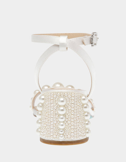 TINA IVORY Pearl Block Heel Sandal | Betsey Johnson Special Offer