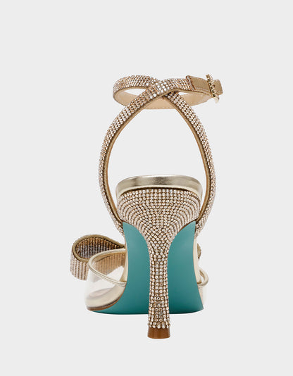 HART LIGHT GOLD Bow Heels | Betsey Johnson New