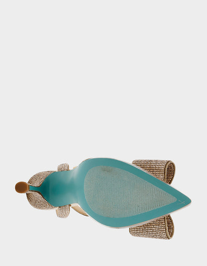 HART LIGHT GOLD Bow Heels | Betsey Johnson New