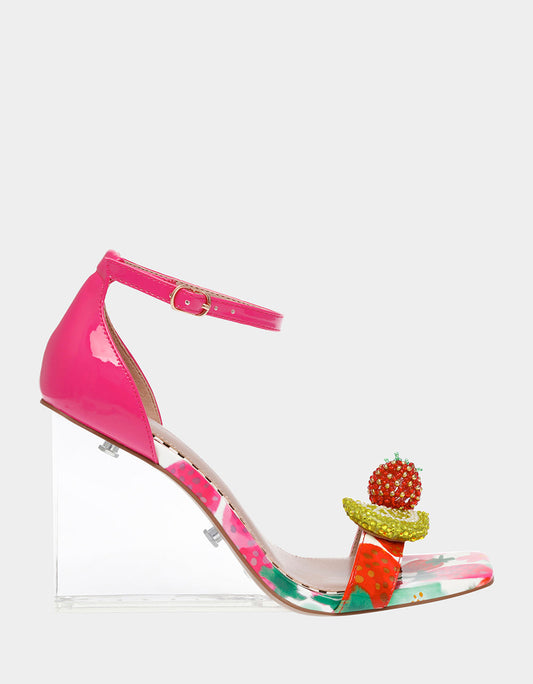 HARLEN BERRY MULTI Clear Wedge Heel | Betsey Johnson Everyday