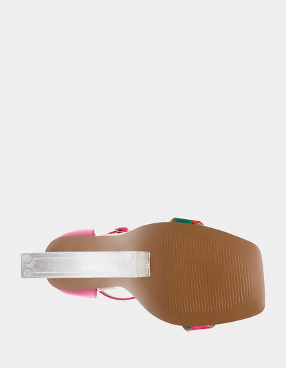 HARLEN BERRY MULTI Clear Wedge Heel | Betsey Johnson Everyday