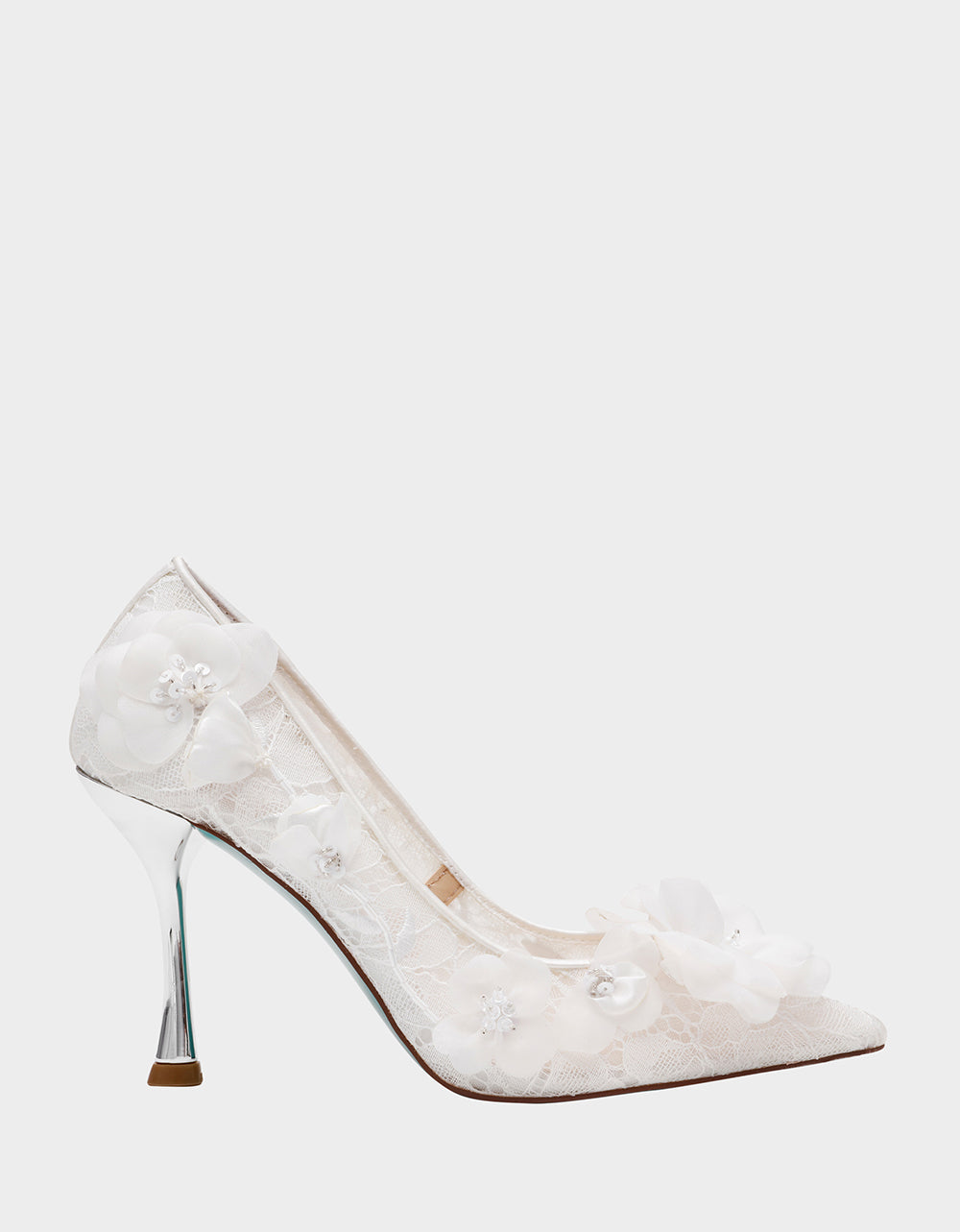 DARCY IVORY Women's High Stiletto Heel Floral Embellishments | Betsey Johnson Great Value