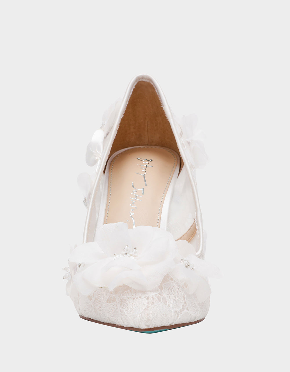DARCY IVORY Women's High Stiletto Heel Floral Embellishments | Betsey Johnson Great Value