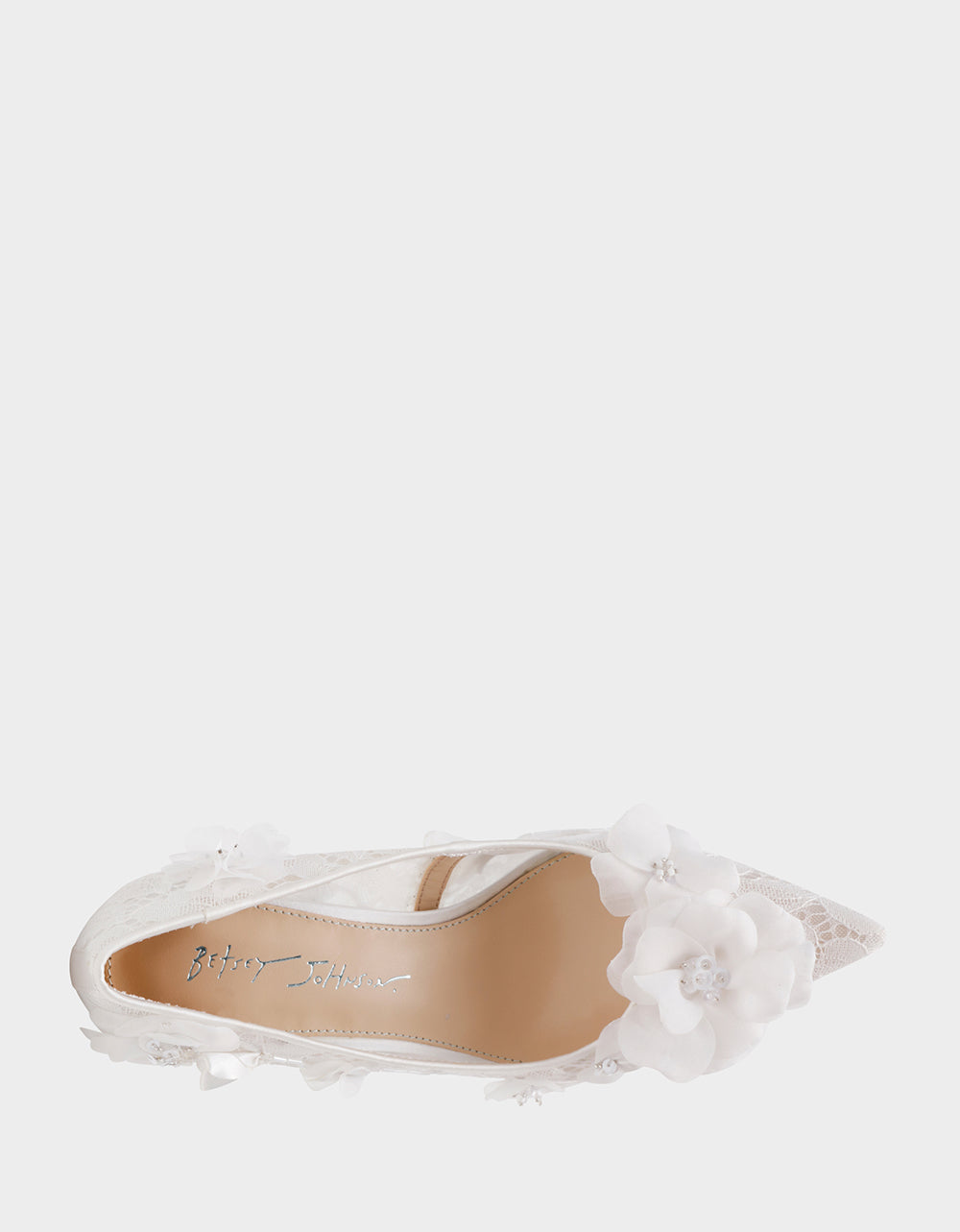DARCY IVORY Women's High Stiletto Heel Floral Embellishments | Betsey Johnson Great Value