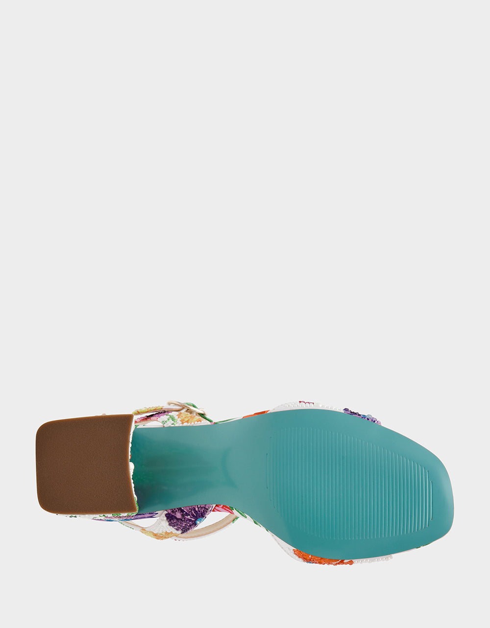 TAMY BRIGHT MULTI Women's Floral Block Heel Sandal | Betsey Johnson Signature