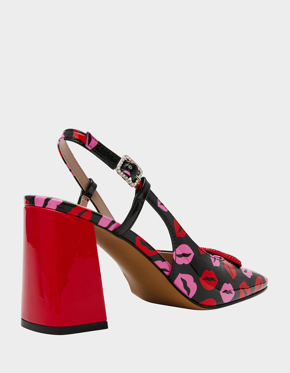 ASHHLEY MULTI LIPS Square-Toe Slingback Women's Heel | Betsey Johnson Essential