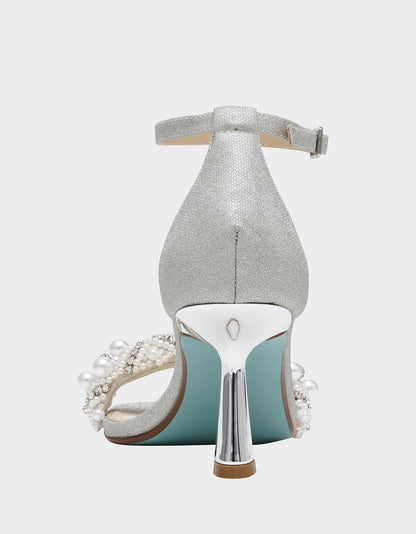 MILO SILVER Embellished Kitten Heel | Betsey Johnson Everyday