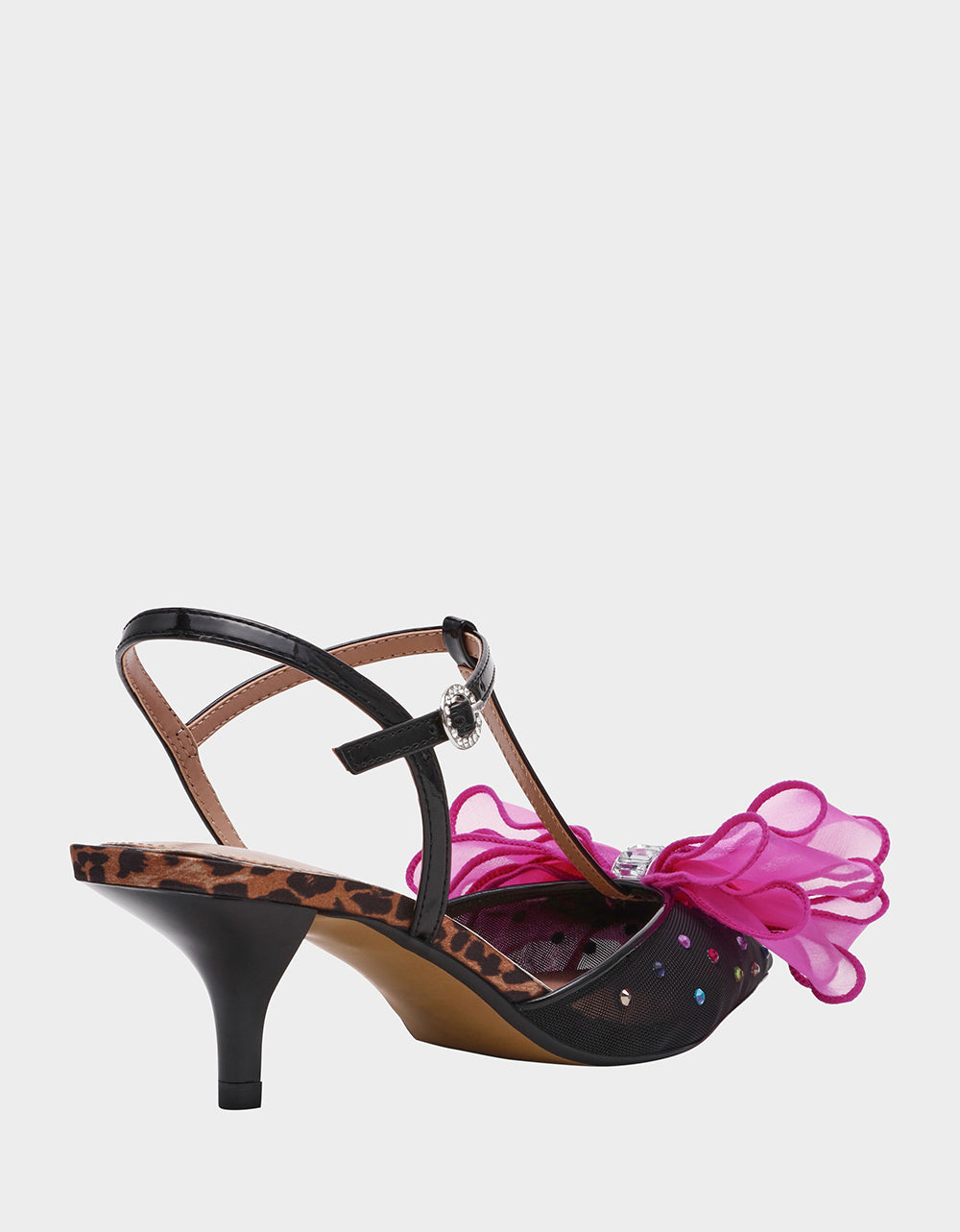LILLYAN BLACK MULTI Pointed-Toe Rhinestone Embellished Women's Heel | Betsey Johnson Essential