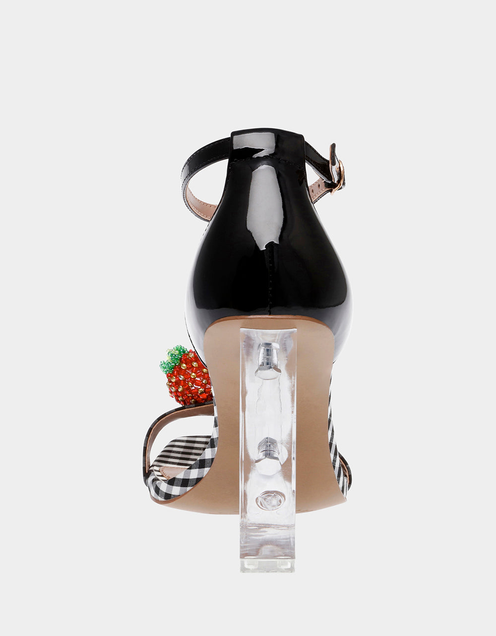 HARLEN BLACK MULTI Gingham Sandal | Betsey Johnson Value