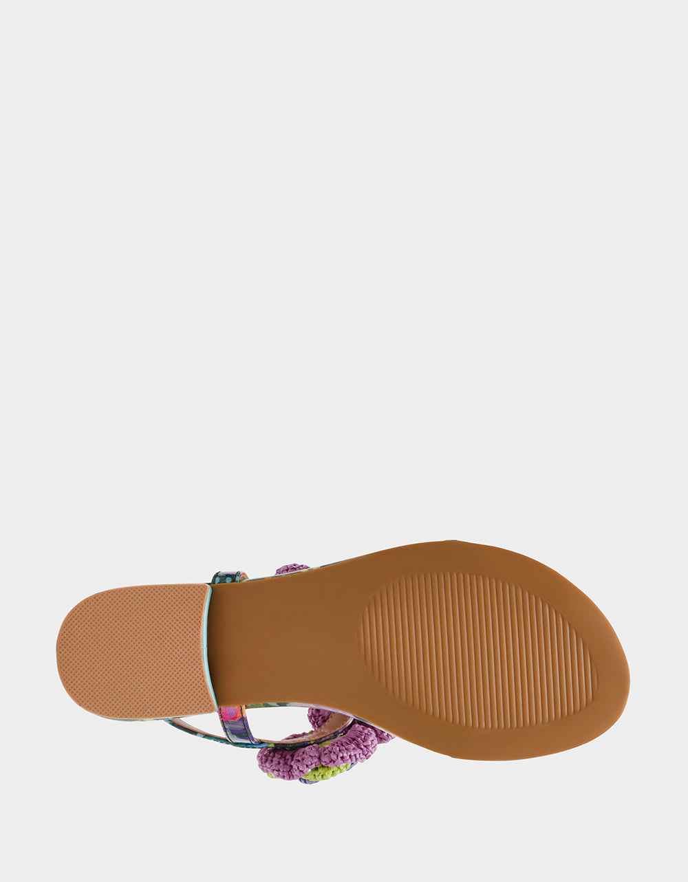 CINDII BRIGHT MULTI T-Strap Flat Thong Sandal | Betsey Johnson Discount