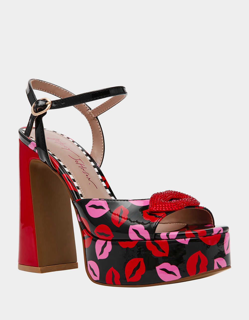 ALLYSON MULTI LIPS Women's Platform Sandal Heels | Betsey Johnson Signature