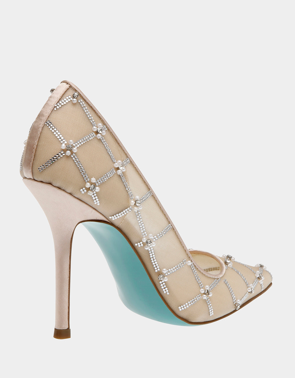 CRUZE NUDE Pointed Toe Mesh Heel | Betsey Johnson Top Pick
