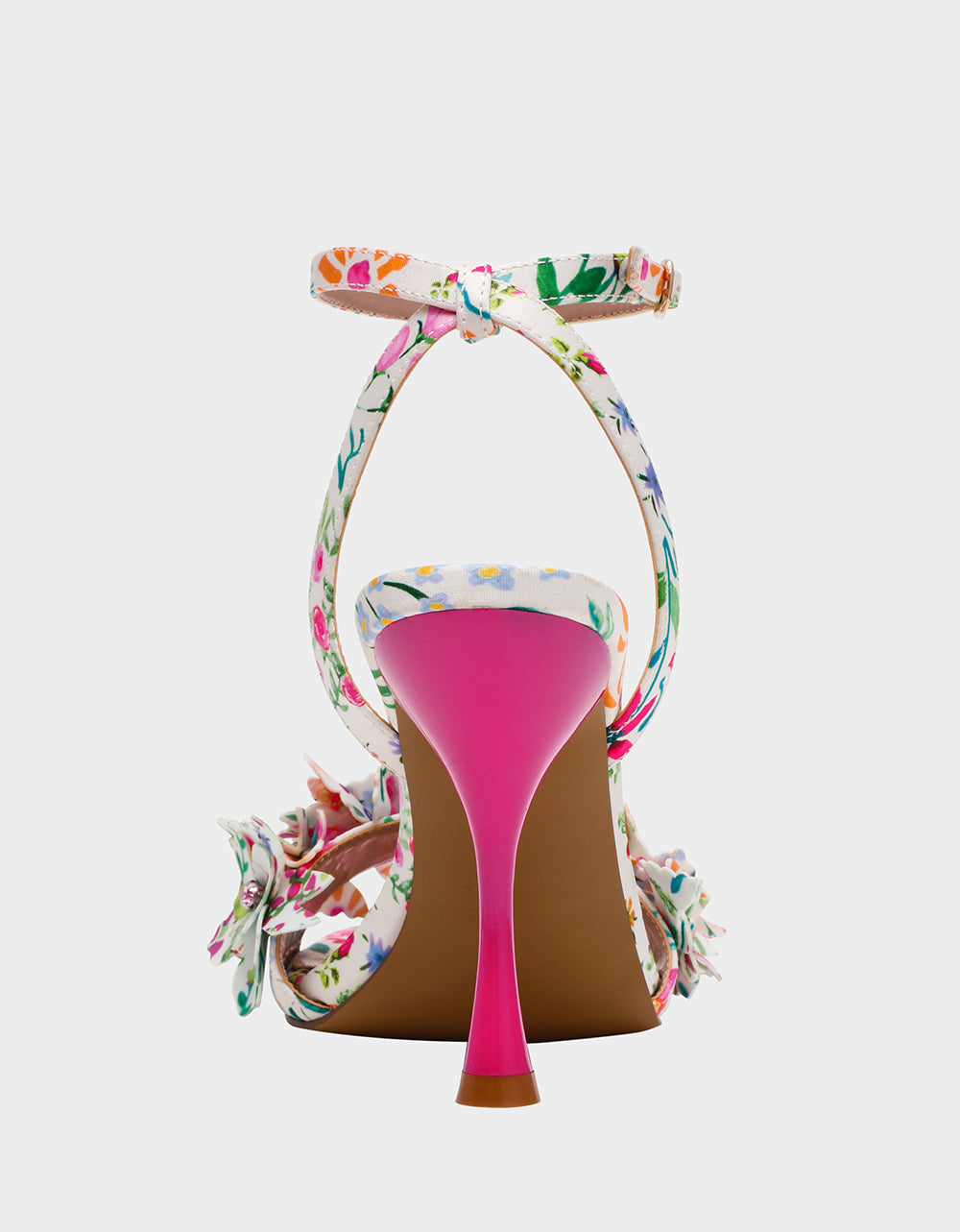 HILLEY NATURAL FLORAL MULTI Women's Floral High Heel Stiletto Sandal | Betsey Johnson Deals