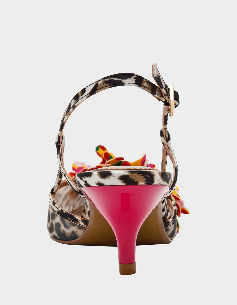 BAYLEE LEOPARD MULTI Women's Leopard Floral Slingback Kitten Heel | Betsey Johnson Hot Sale