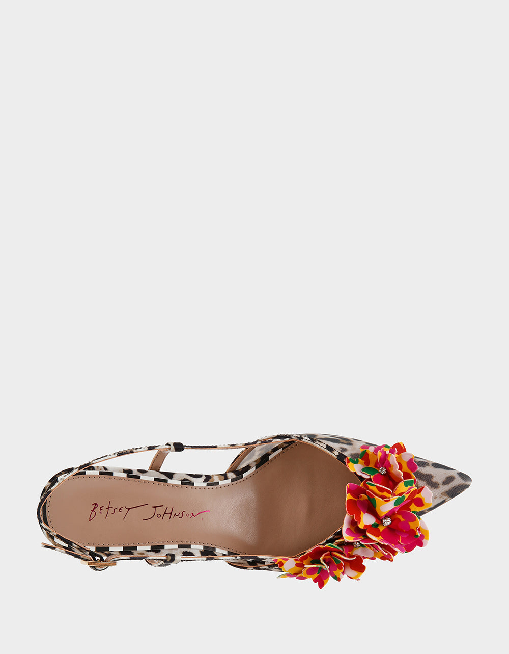 BAYLEE LEOPARD MULTI Women's Leopard Floral Slingback Kitten Heel | Betsey Johnson Hot Sale