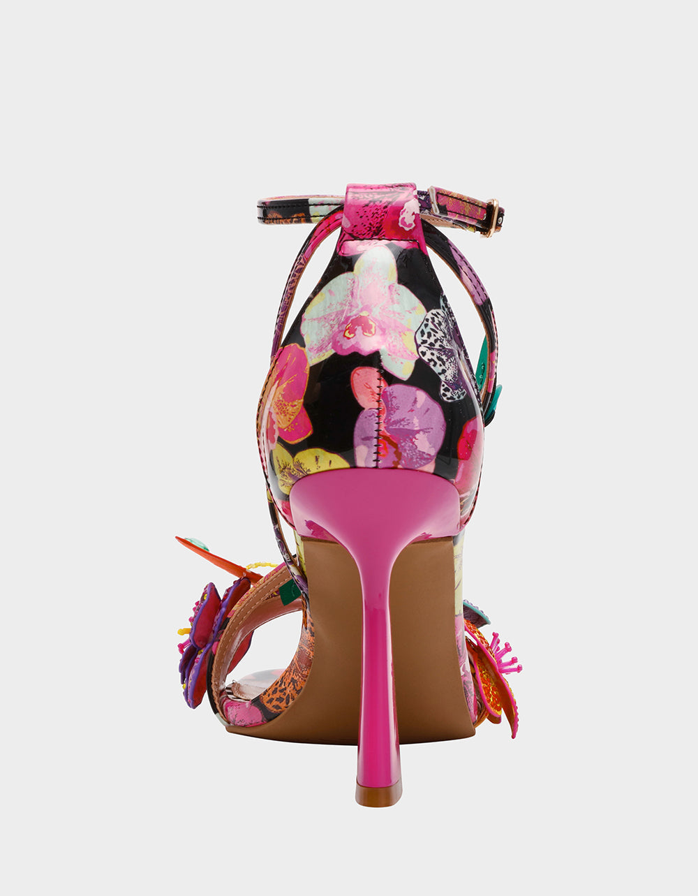CAMILE BLACK MULTI Women's Floral Butterfly Rhinestone High Heel | Betsey Johnson Hot Sale