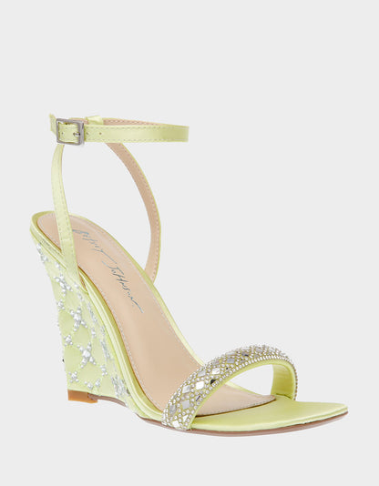 SIMON LIME Wedge Heel | Betsey Johnson Featured