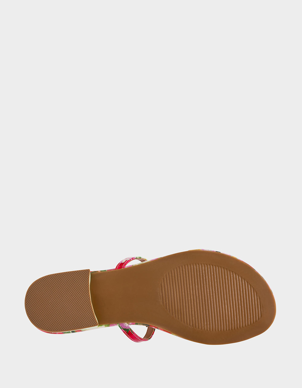 KENEDY GREENN FLORAL MULTI Women's Flat Pink and Green Floral Sandal | Betsey Johnson Quality