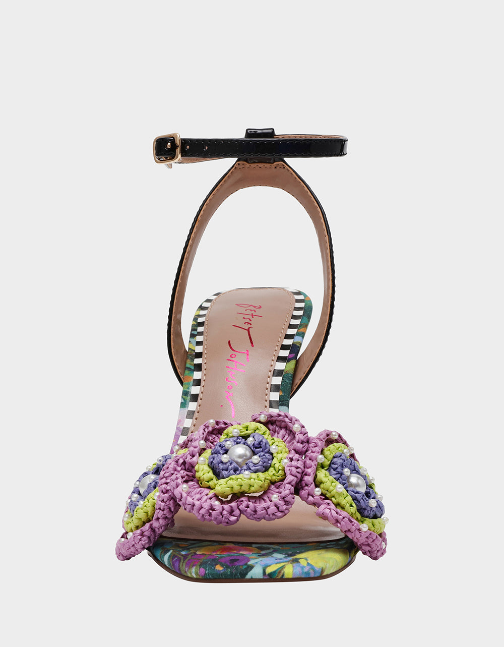 AINSLEYY BRIGHT MULTI Square-Toe Floral Heel | Betsey Johnson Deals