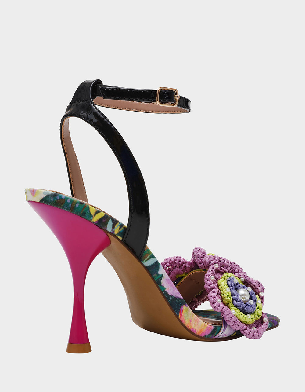 AINSLEYY BRIGHT MULTI Square-Toe Floral Heel | Betsey Johnson Deals