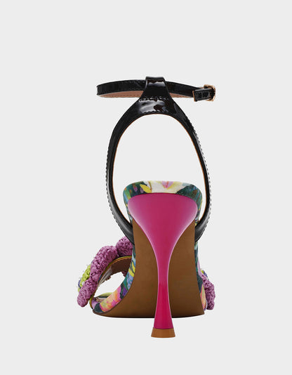 AINSLEYY BRIGHT MULTI Square-Toe Floral Heel | Betsey Johnson Deals