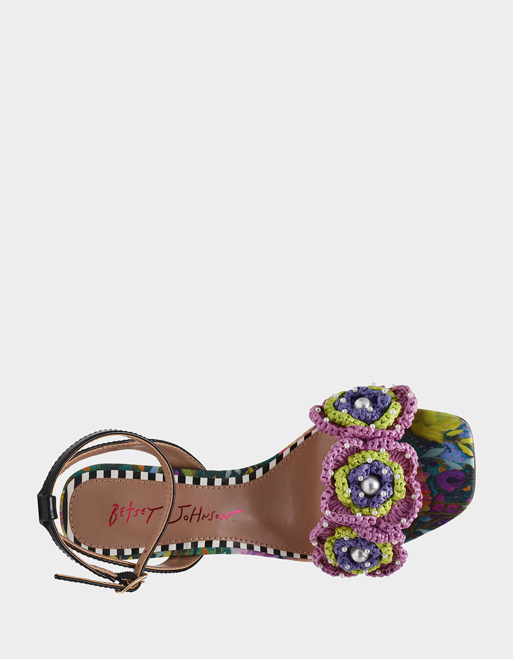 AINSLEYY BRIGHT MULTI Square-Toe Floral Heel | Betsey Johnson Deals